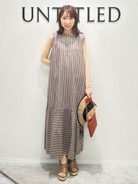 Miwaさんの「UNTITLED｜【接触冷感】ドレープリボンHAT」を使ったコーディネート