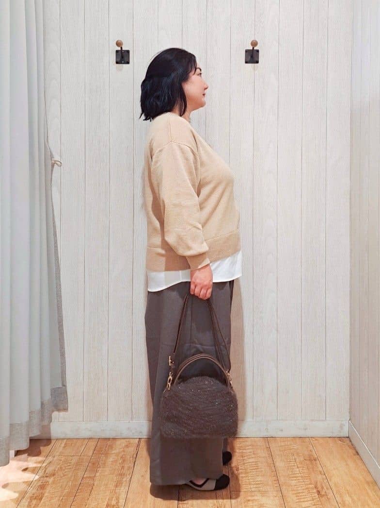 kotomiさんの「SHOO･LA･RUE｜【着丈選べる/S-LL】スタイルアップが叶う ベルト付きワイドパンツ」を使ったコーディネート