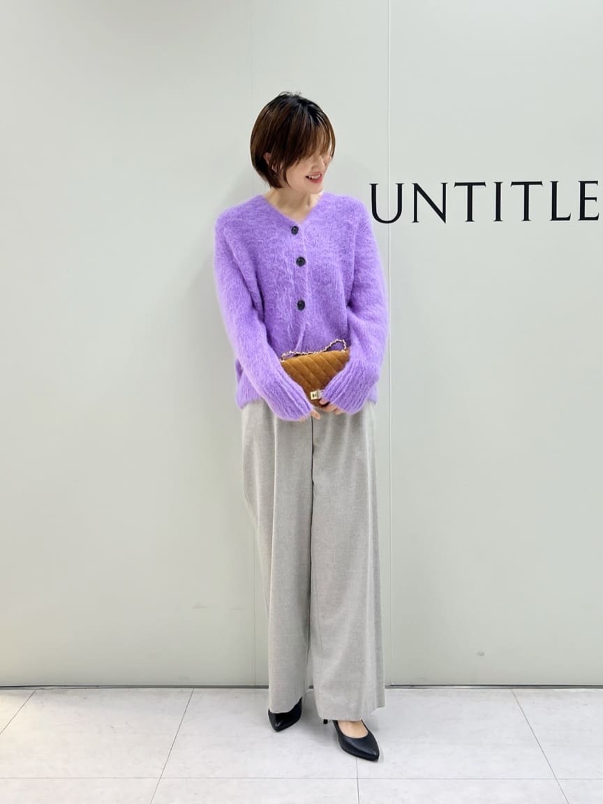 Mikiさんの「UNTITLED｜【ゆったり】アルパカ混シャギー カーディガン」を使ったコーディネート