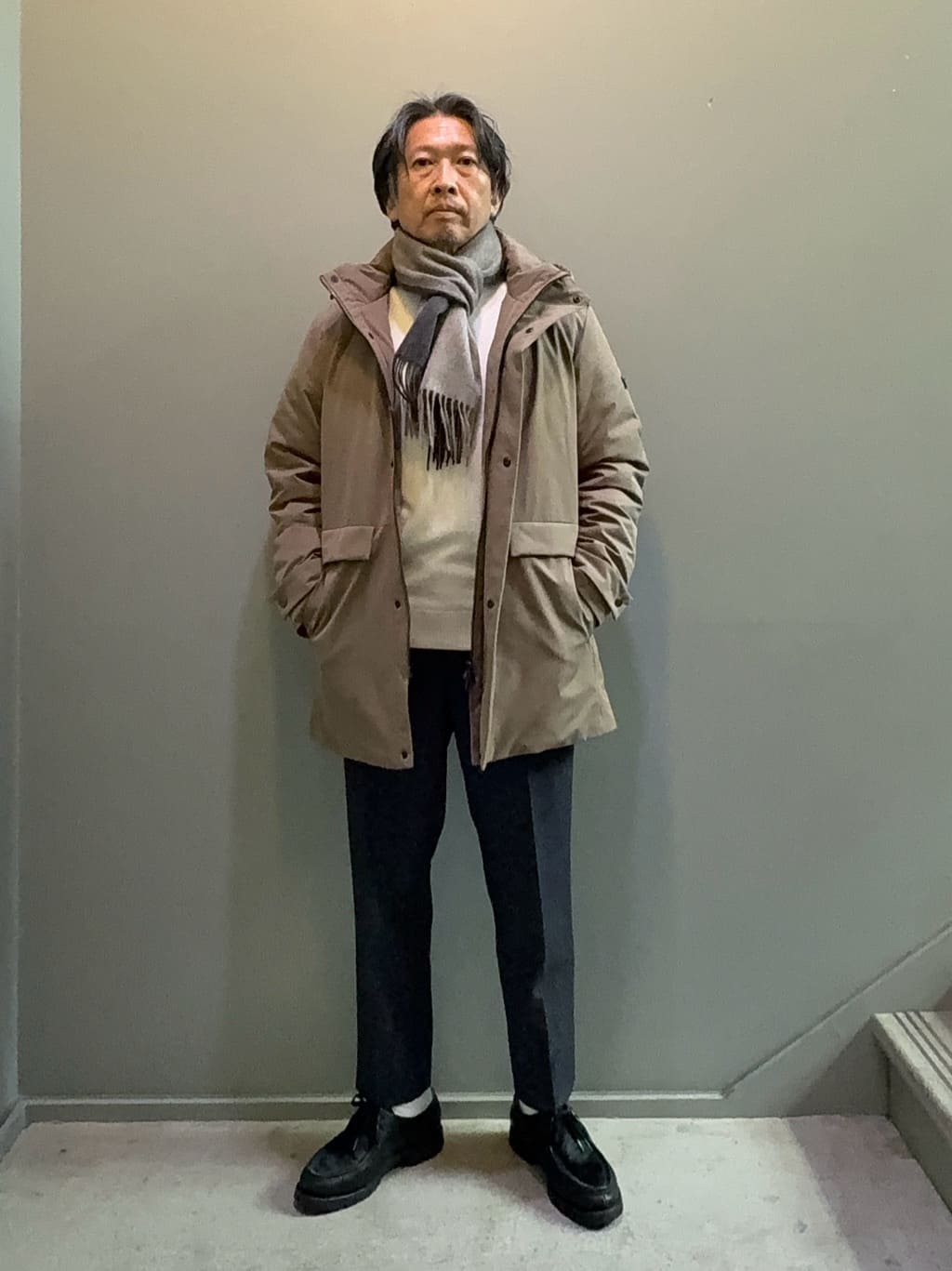 デザイナーTAKEman さんの「TAKEO KIKUCHI｜【None Of Stress】ストレッチ ダウンブルゾン」を使ったコーディネート
