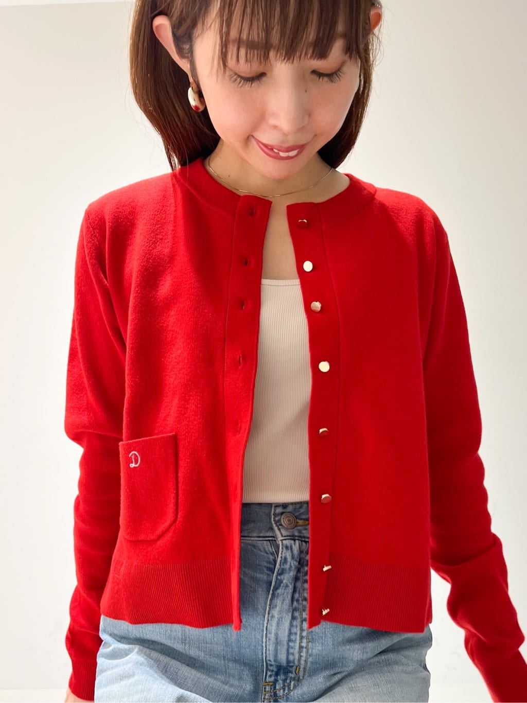 じゅんさんの「DRESSTERIOR｜センタープレス ワイドストレートデニム」を使ったコーディネート