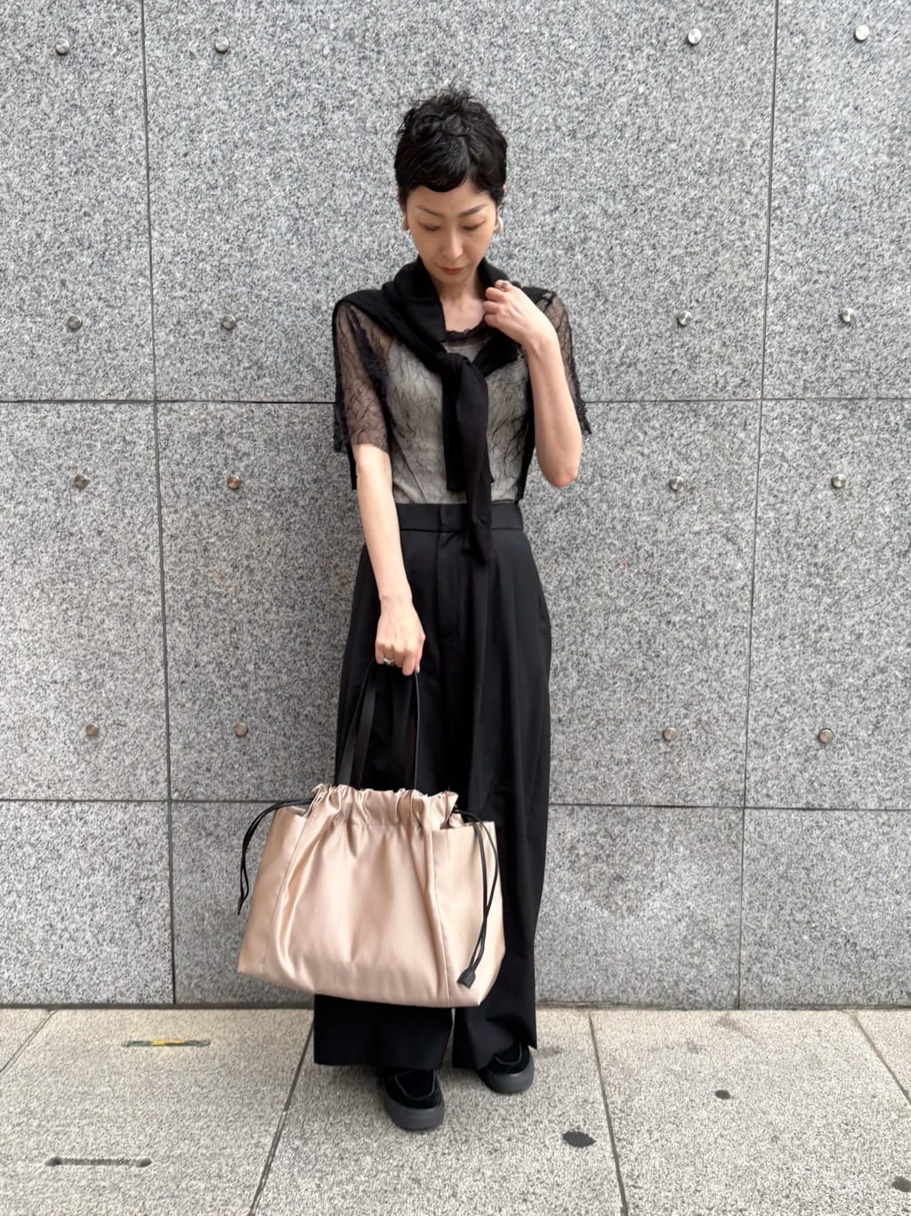 Kさんの「HIROKO HAYASHI｜LUINI SATINE（ルイーニ サティーネ）トートバッグ」を使ったコーディネート