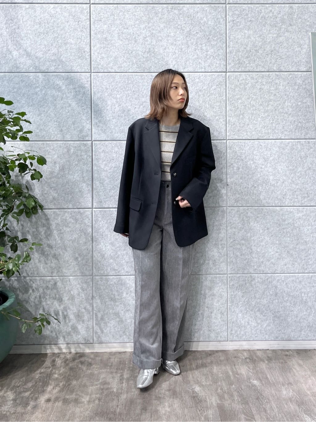 Harukaさんの「INDIVI｜ダブルクロスオーバージャケット」を使ったコーディネート