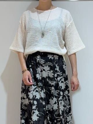 あやさんの「UNTITLED｜【五分袖/ジャージトップス】スラブカールマイヤープルオーバー」を使ったコーディネート