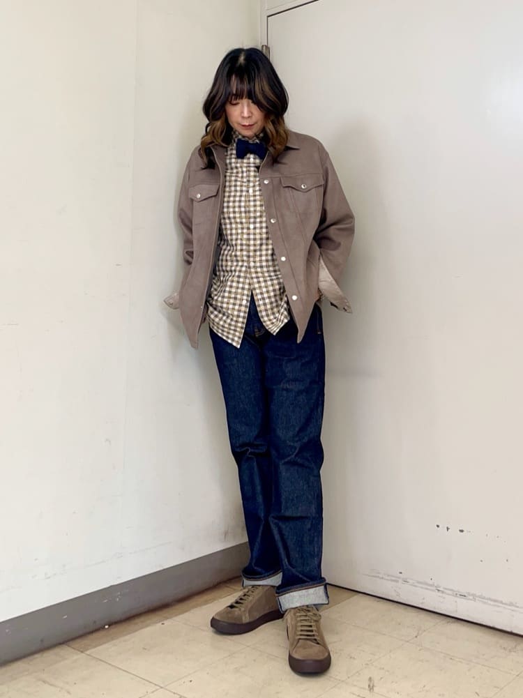 iwさんの「TAKEO KIKUCHI｜チェックボーラーガーゼシャツ」を使ったコーディネート