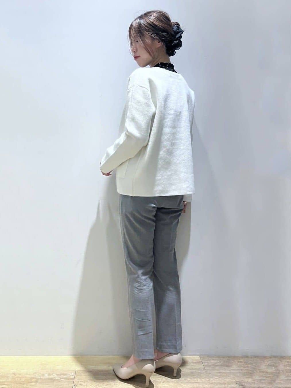 Mimさんの「index｜アシンメトリーレイヤードボウタイブラウス【洗濯機OK／イージーアイロン／防シワ】《XS～3L》」を使ったコーディネート