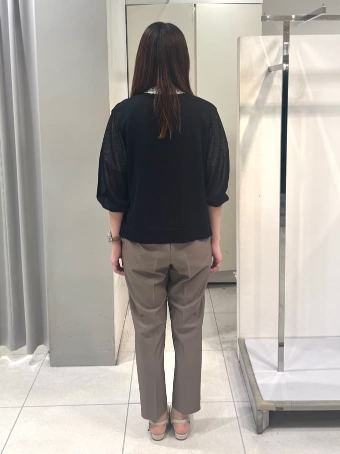 yuiさんの「Reflect｜◆【マシンウォッシュ可／セットアップ可】ボウタイプリントブラウス」を使ったコーディネート