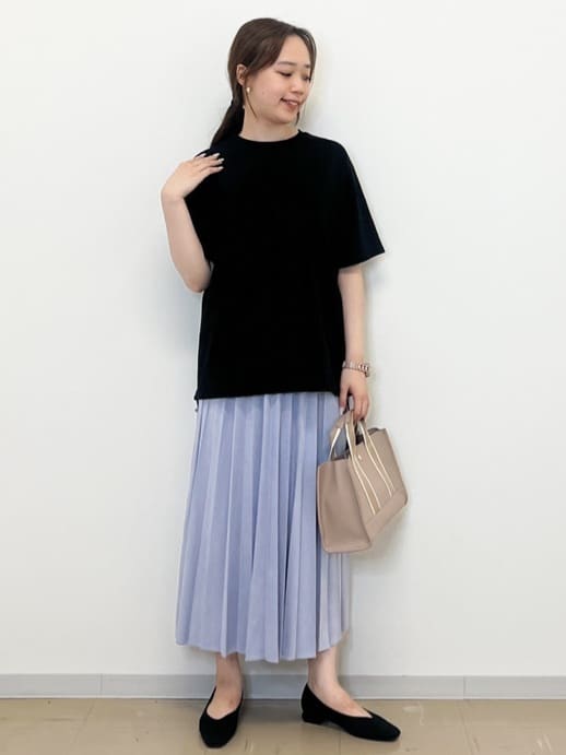 miyuuさんの「OPAQUE.CLIP｜裾ドロストTシャツ【洗濯機洗い可】」を使ったコーディネート