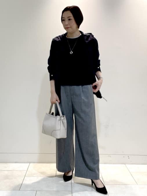 フミさんの「Reflect｜【ライトアウター／キレイ見え／気軽な羽織に◎】スポーティライトアウター」を使ったコーディネート