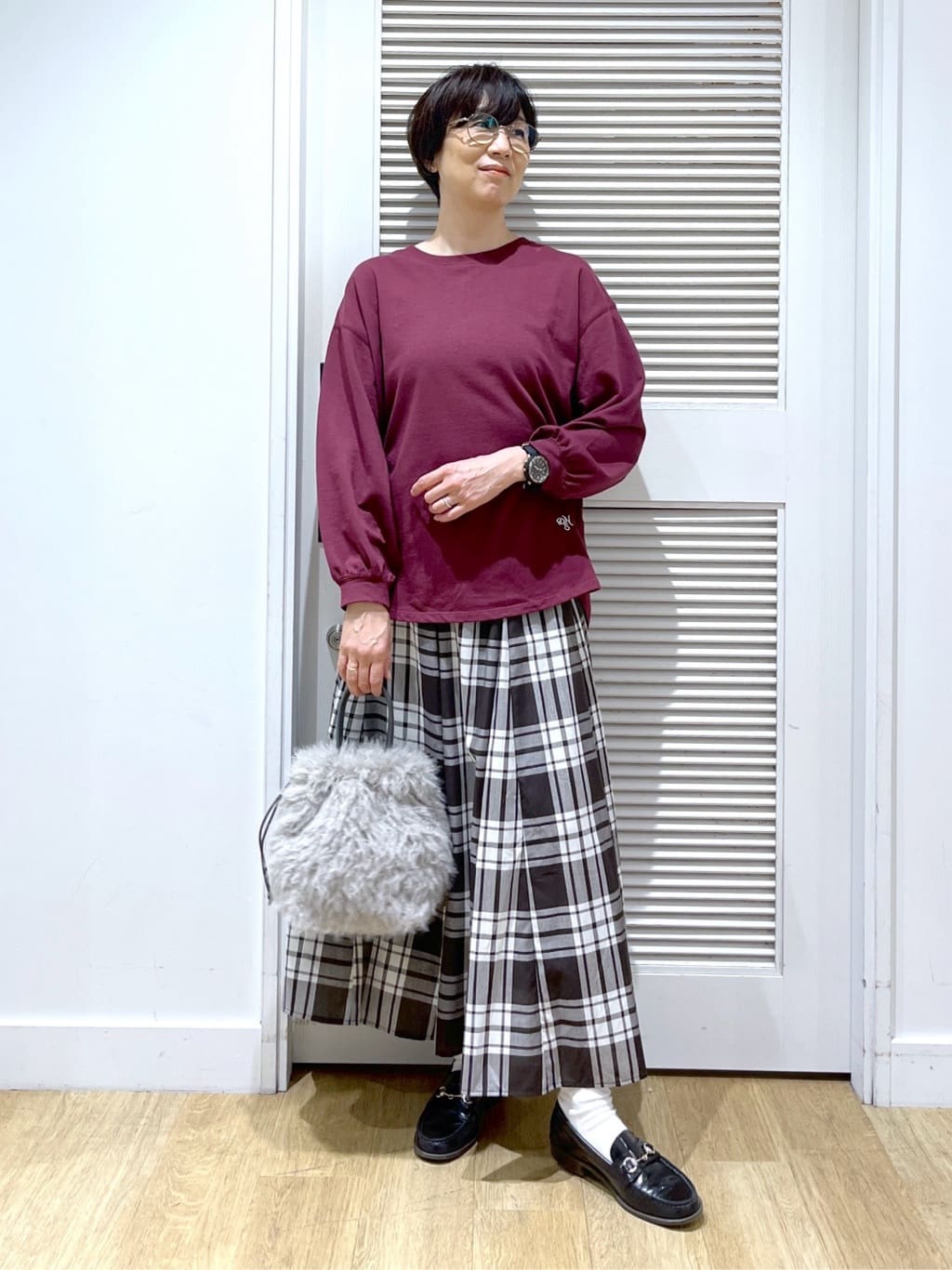 Miyazakiさんの「Dessin｜【360度可愛い・洗える】バックヘンリーカットソー」を使ったコーディネート
