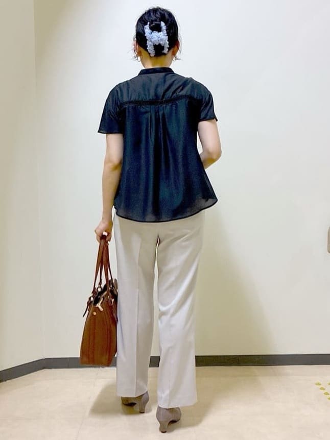  beni_gingerさんの「Reflect｜【マシンウォッシュ可】リネンライクフレアパンツ」を使ったコーディネート