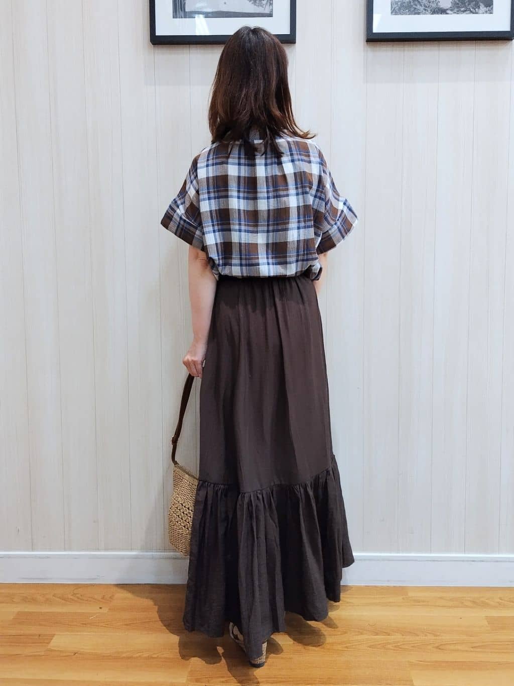 yseさんの「SHOO･LA･RUE｜【S-LL】きれいに体型カバー さらシャリコットン スキッパーシャツ」を使ったコーディネート