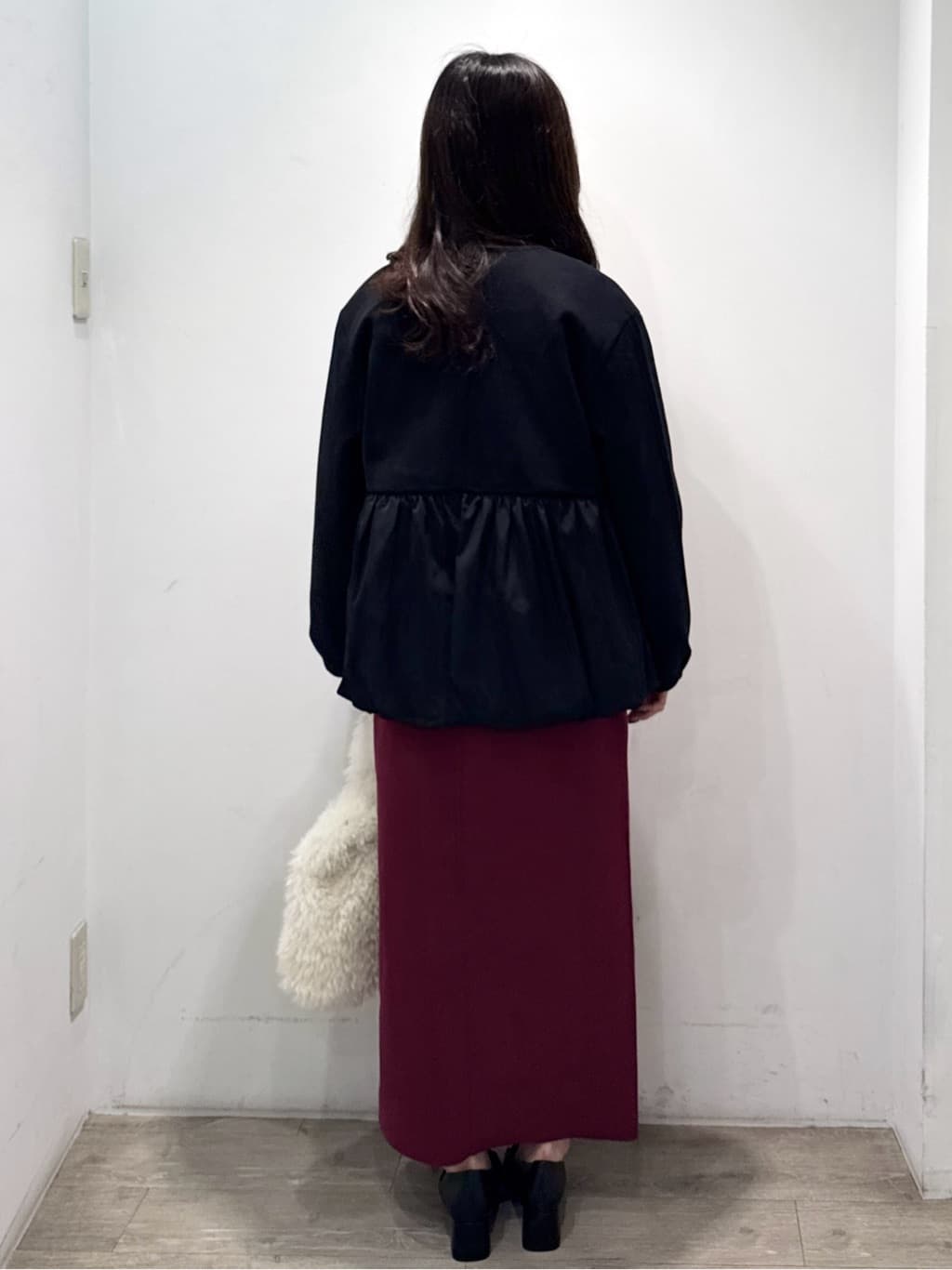 yuicciさんの「OPAQUE.CLIP｜ウールライクペプラムドッキングアウター【洗濯機洗い可】」を使ったコーディネート