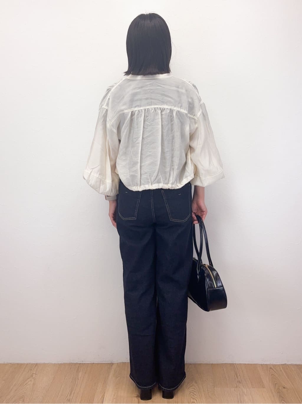 Takeさんの「OPAQUE.CLIP｜シアーランタンスリーブブルゾン【洗濯機洗い可】」を使ったコーディネート