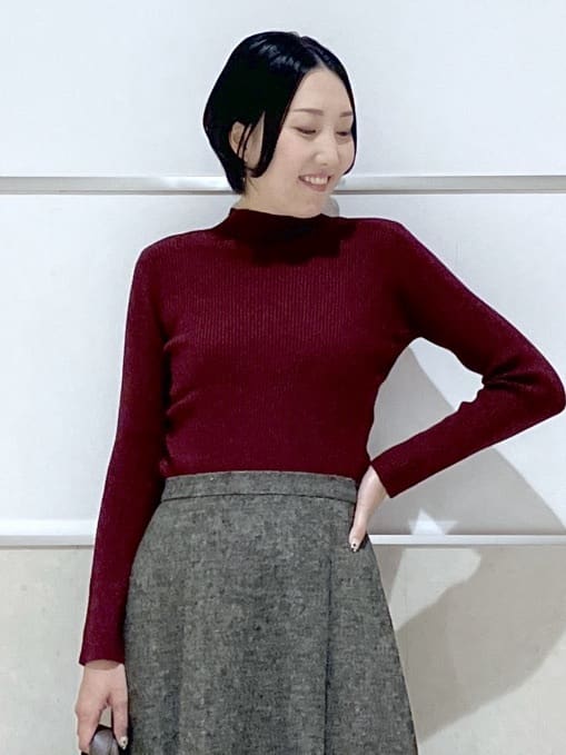 eriko さんの「Dessin｜【洗える】リブタートルネックニット」を使ったコーディネート