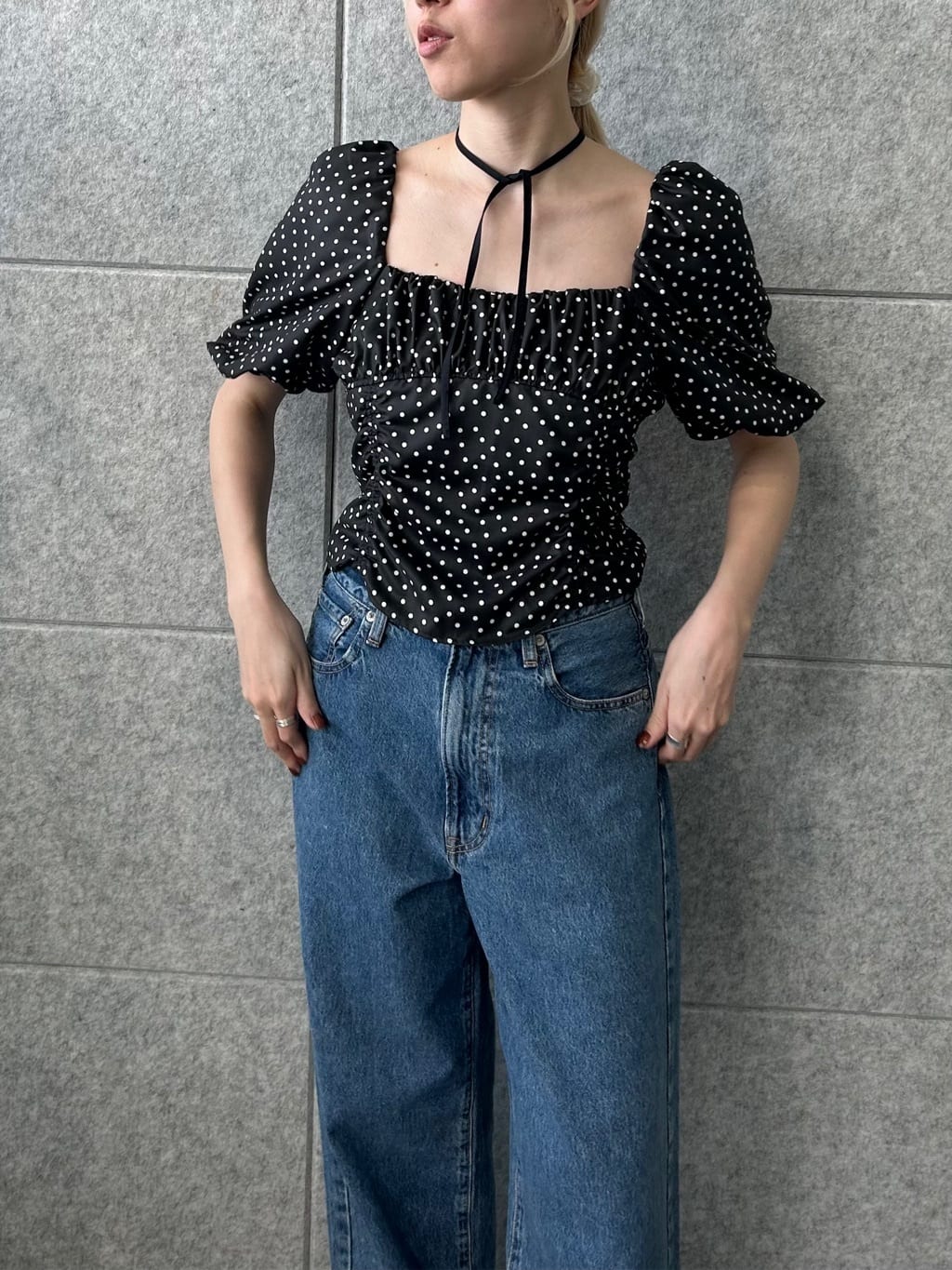 honoka Aさんの「CODE A｜polka dot blouse」を使ったコーディネート