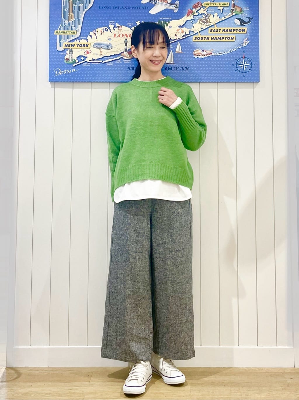 uwatokoさんの「Dessin｜【洗える】クルーネックワイドニット」を使ったコーディネート