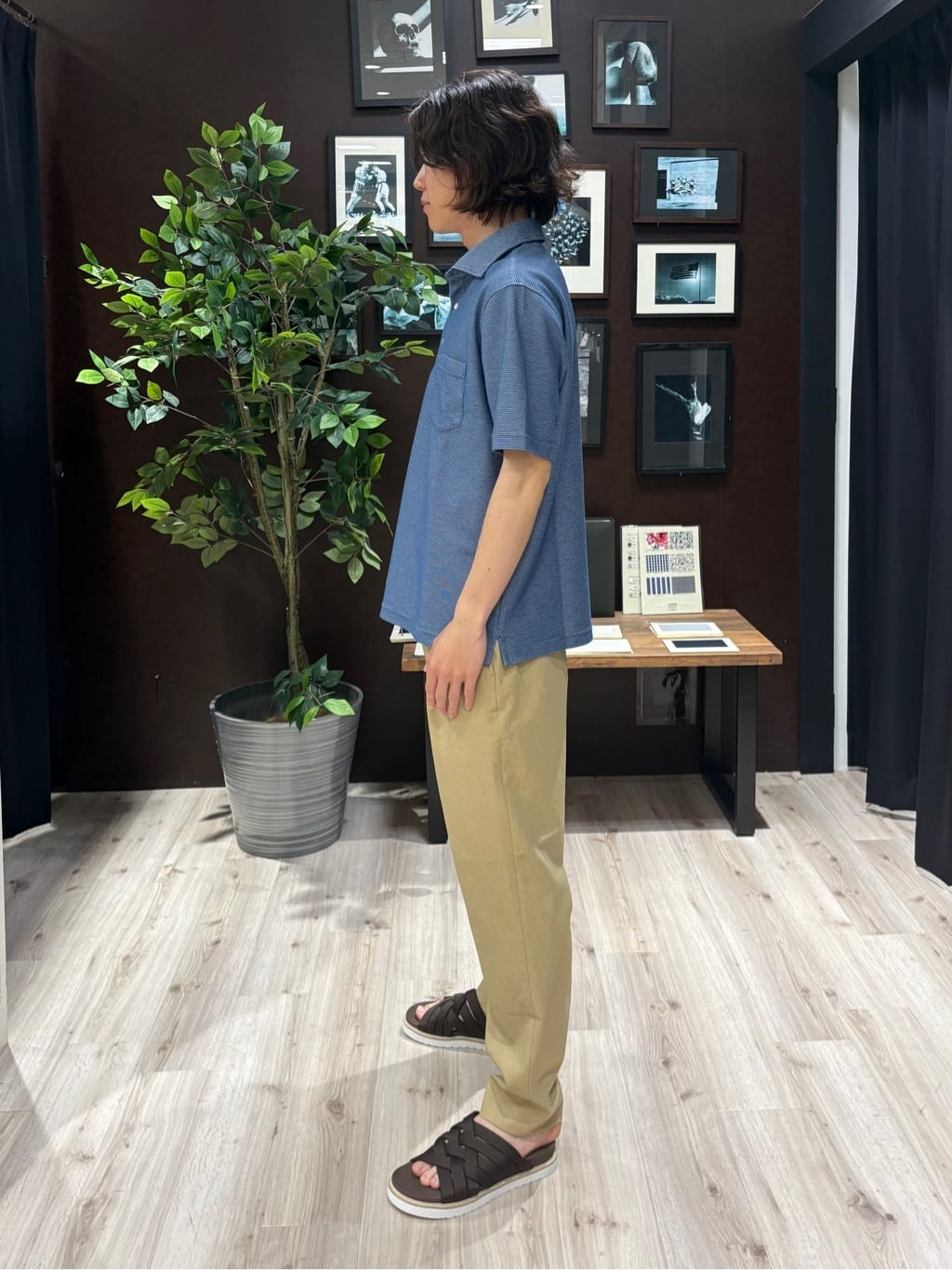 Kaiさんの「TAKEO KIKUCHI｜【抗菌防臭／9色5サイズ展開】ハニカムメランジ ポロシャツ」を使ったコーディネート