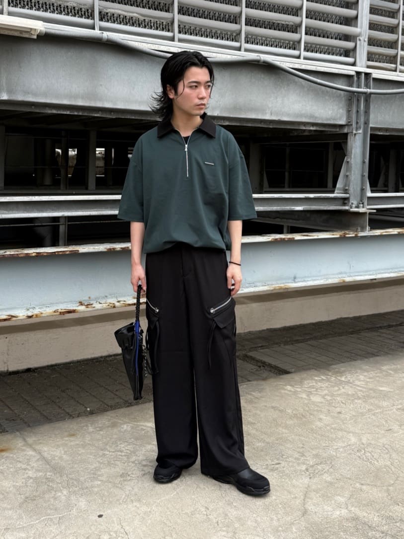 yumaさんの「tk.TAKEO KIKUCHI｜配色ハーフジップポロシャツ」を使ったコーディネート