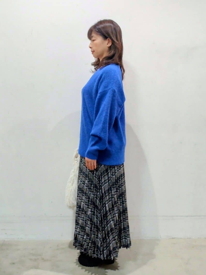 n.さんの「SHOO･LA･RUE｜【S-LL】すっきり魅せてくれる チェックプリーツスカート」を使ったコーディネート