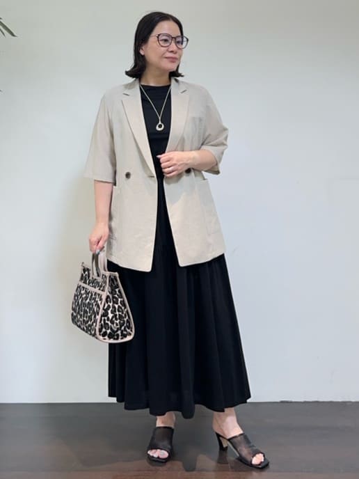 Asamiさんの「UNTITLED｜【吸水速乾/洗える】ハーフスリーブジャケット」を使ったコーディネート