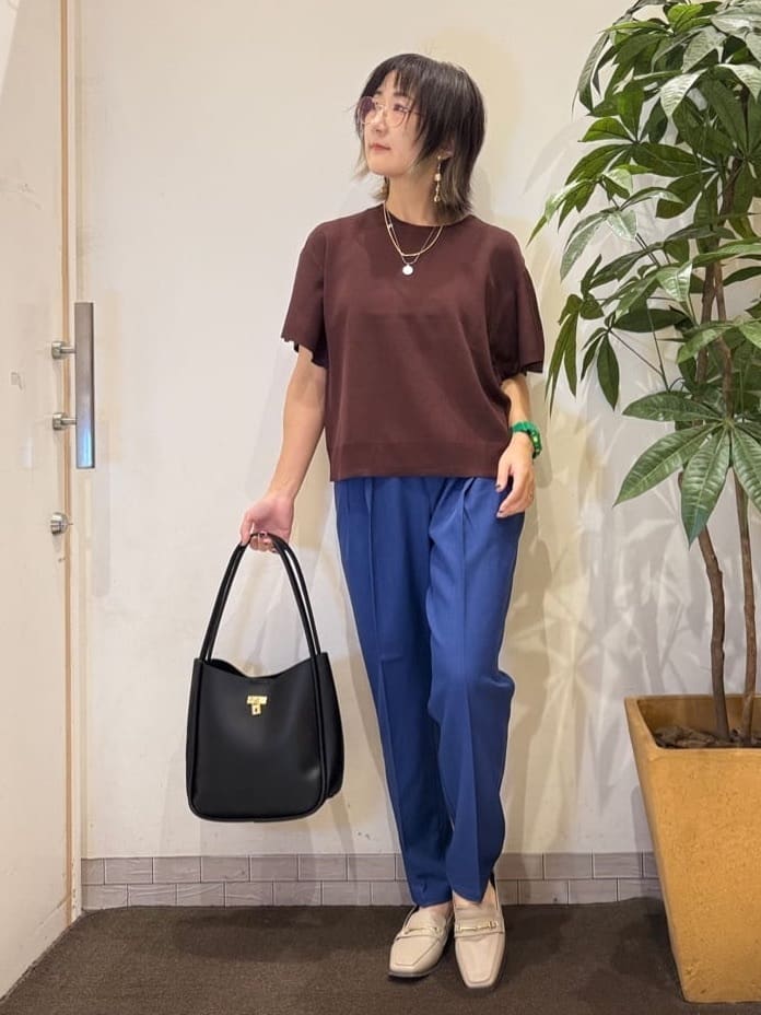 misakiさんの「SHOO･LA･RUE｜【S-LL】二の腕はカバーして魅せる フレアスリーブニット」を使ったコーディネート