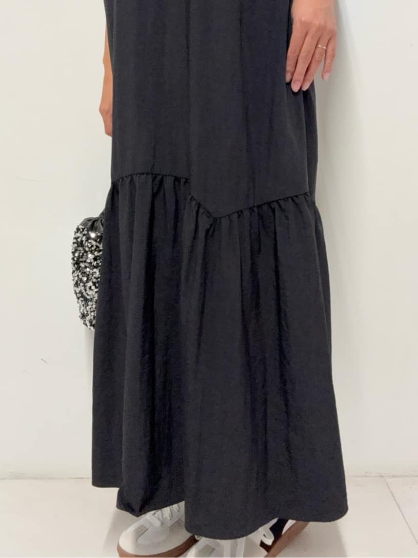 Nishijimaさんの「DRESSTERIOR｜スパンコール2WAY巾着バッグ」を使ったコーディネート