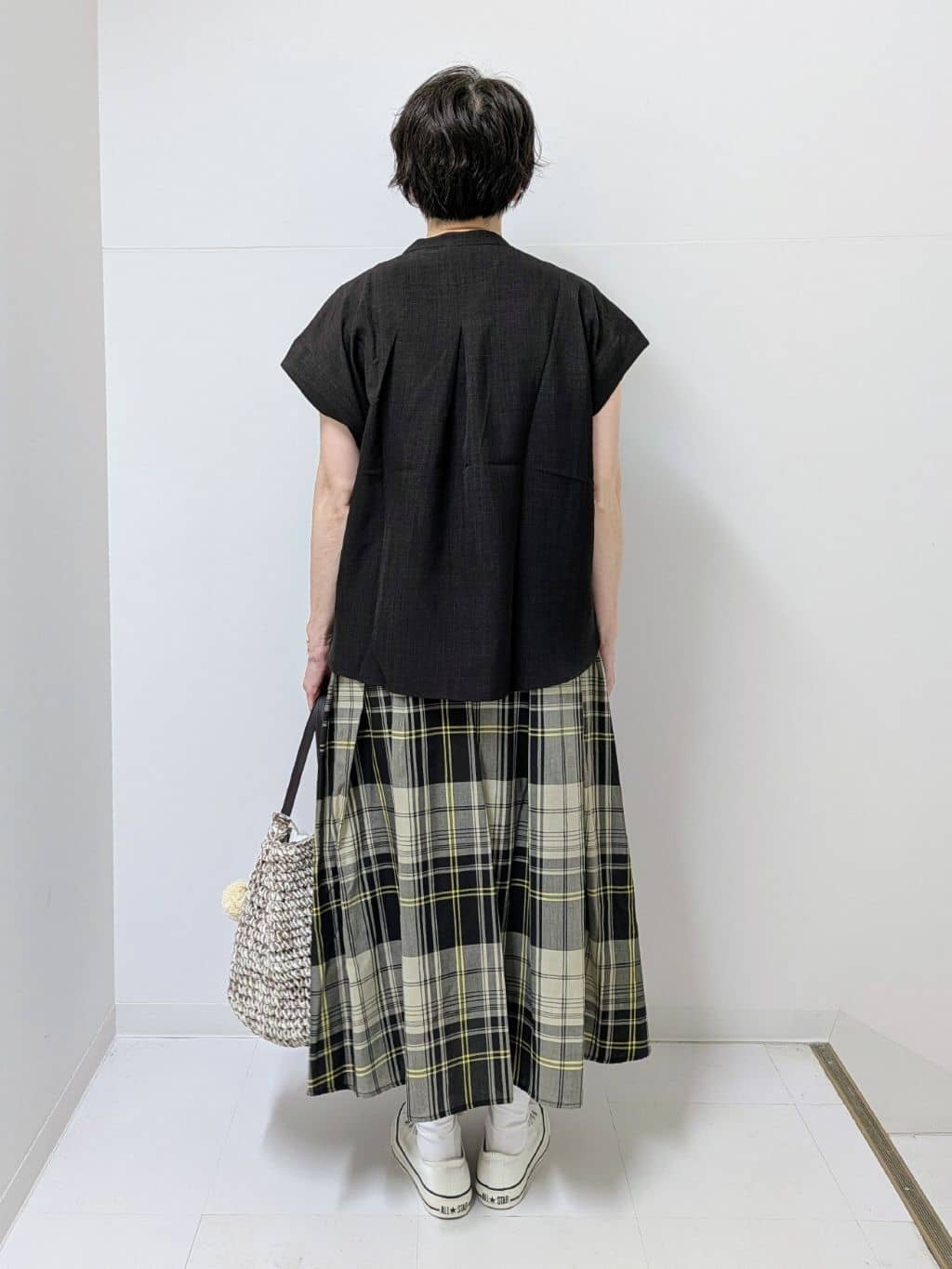 Asaさんの「Dessin｜【2点セット/ウエストゴム/洗える】スキッパ―シャツ＆ストレートパンツセット」を使ったコーディネート
