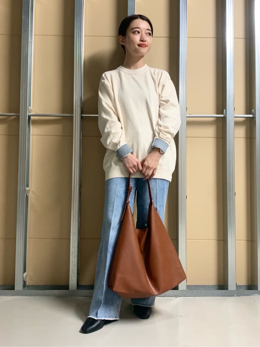 sahoさんの「THE SHOP TK｜【触れるたびに心地良い】ライトモールニット　洗濯機OK/ユニセックスでおすすめ！」を使ったコーディネート