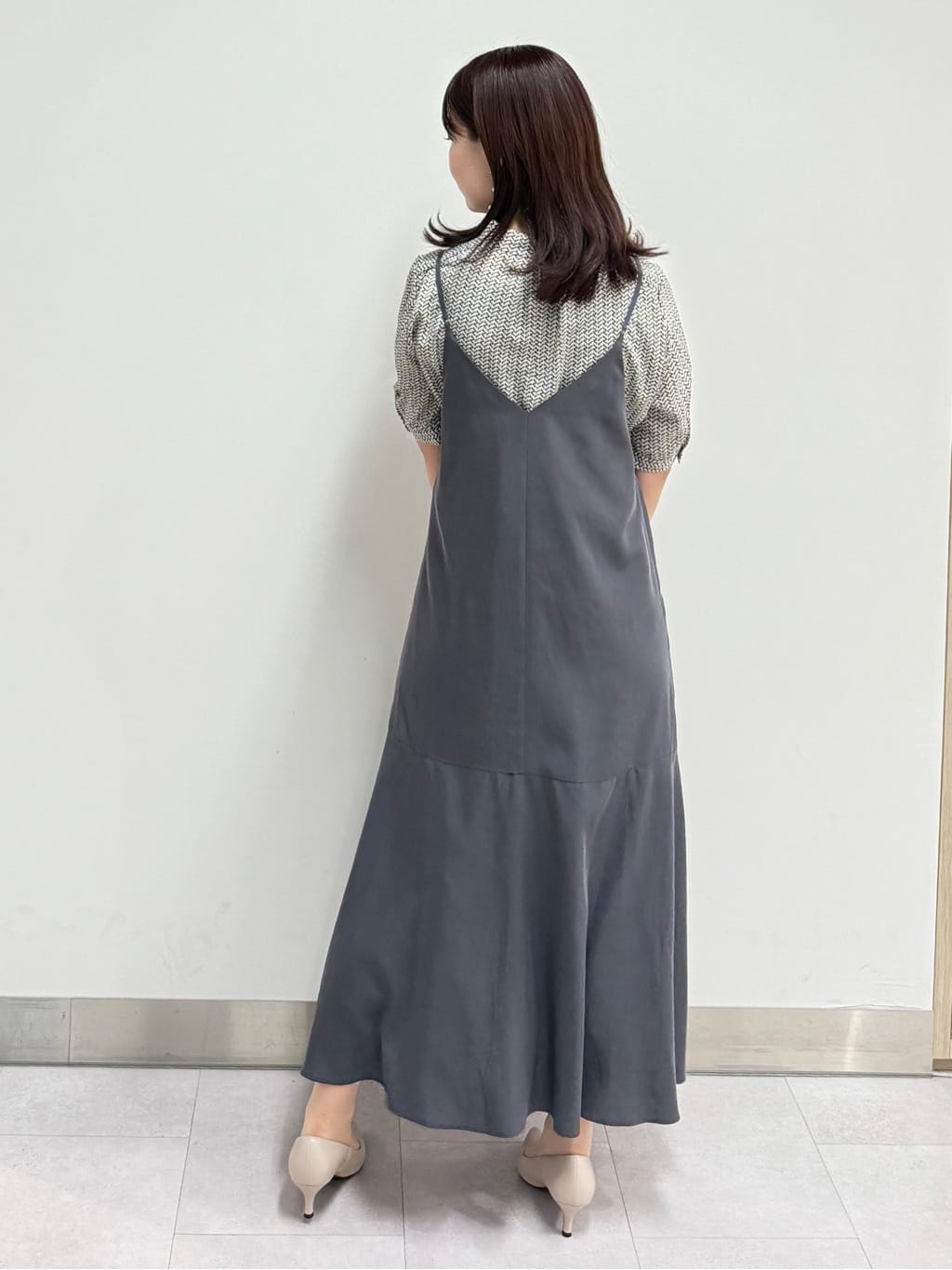 いくみさんの「UNTITLED｜【洗える/肩紐調節可能】パウダーキャミワンピース」を使ったコーディネート