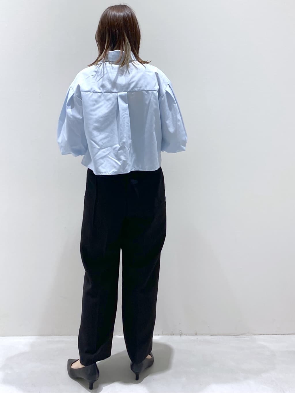 えりさんの「OPAQUE.CLIP｜美脚イージーワイドパンツ【防シワ／洗濯機洗い可／抗ピル／ストレッチ】《丈が選べる／SS-LLサイズ／」を使ったコーディネート