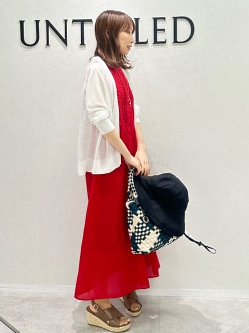 Miwaさんの「UNTITLED｜◆【シアー/前開き/夏ワンピ】コットンピンタックワンピース」を使ったコーディネート