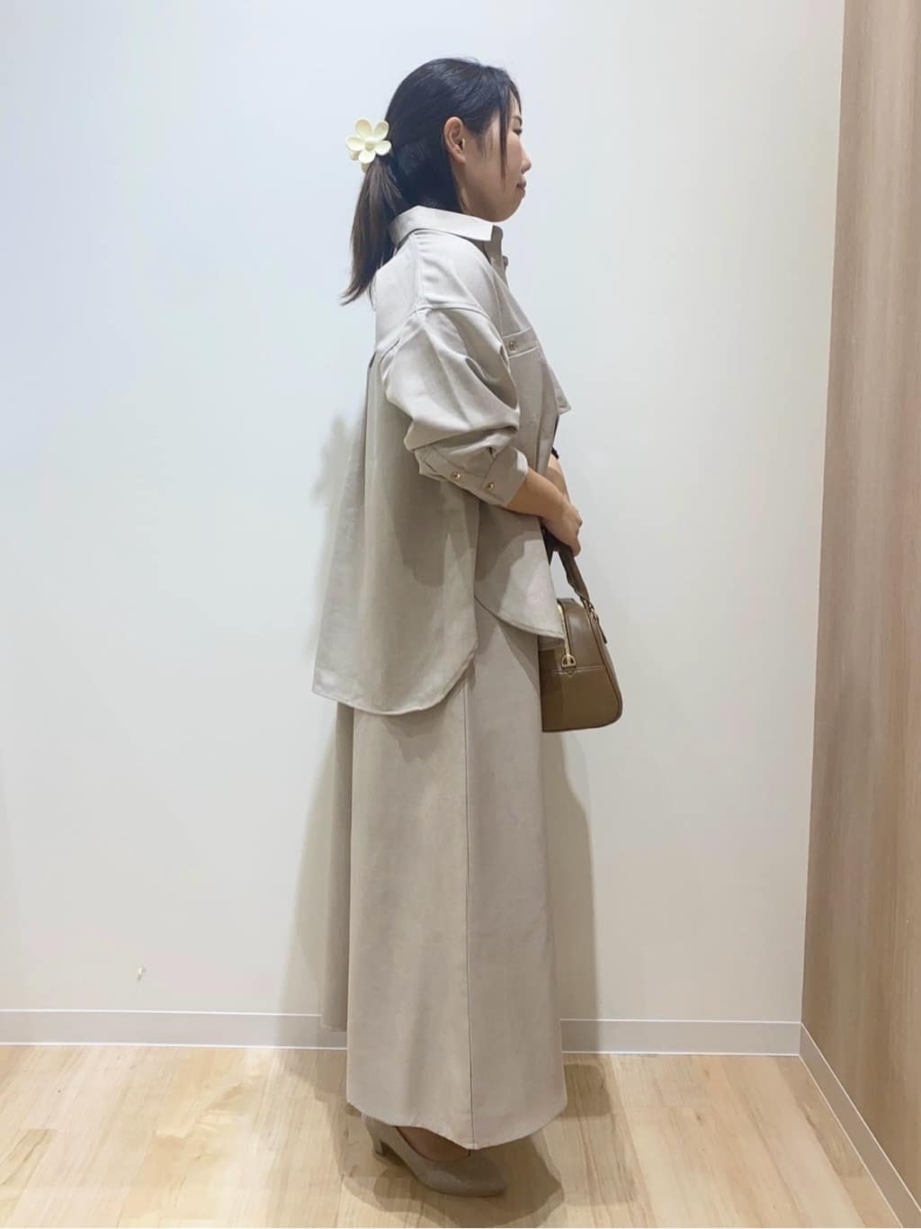 HANAさんの「grove｜【カセット服/選べる着丈】洗濯機で洗えるオーバーシャツ」を使ったコーディネート