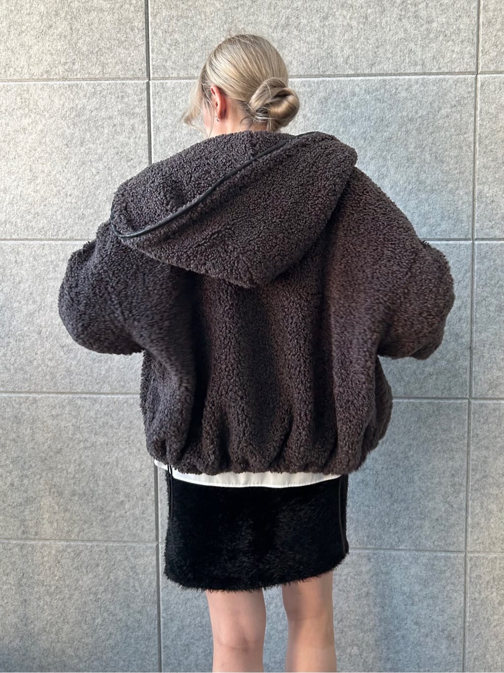 honoka Aさんの「CODE A｜boa hoodie blouson」を使ったコーディネート