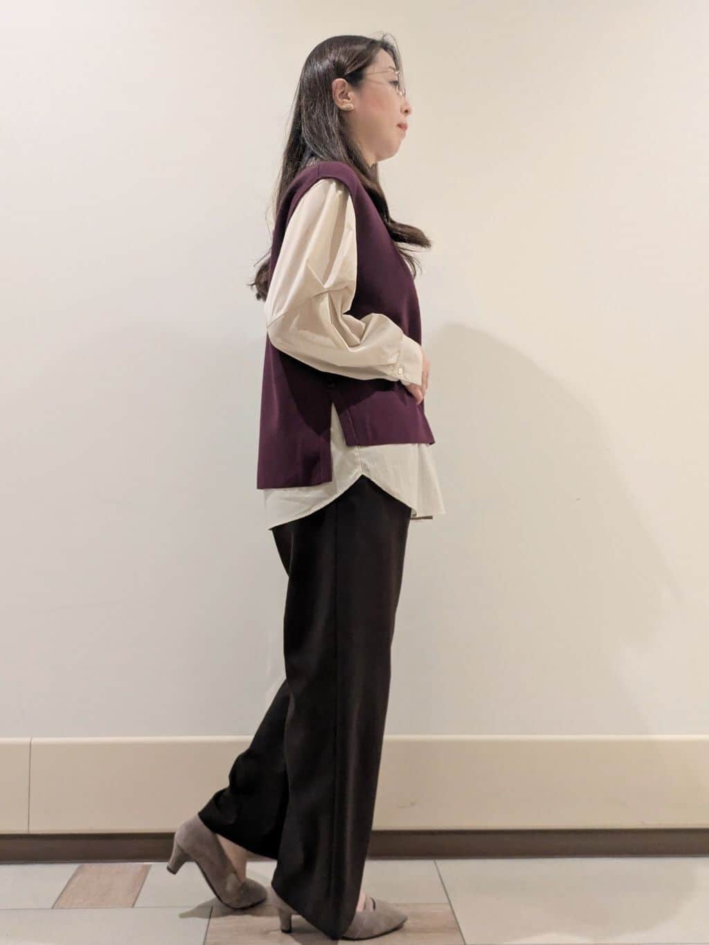 imamiさんの「Reflect｜【さらっと一枚で決まる／重ね着にもおすすめ◎】タックスリーブシャツブラウス」を使ったコーディネート