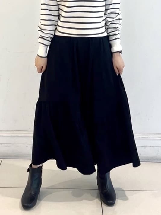 saito.さんの「grove｜【最終お値下げ！】ガーターボートネックプルオーバー【洗える/毛玉軽減】」を使ったコーディネート