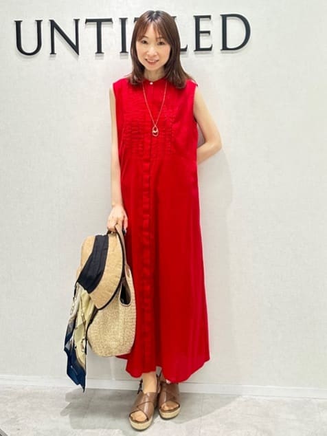 Miwaさんの「UNTITLED｜◆【シアー/前開き/夏ワンピ】コットンピンタックワンピース」を使ったコーディネート