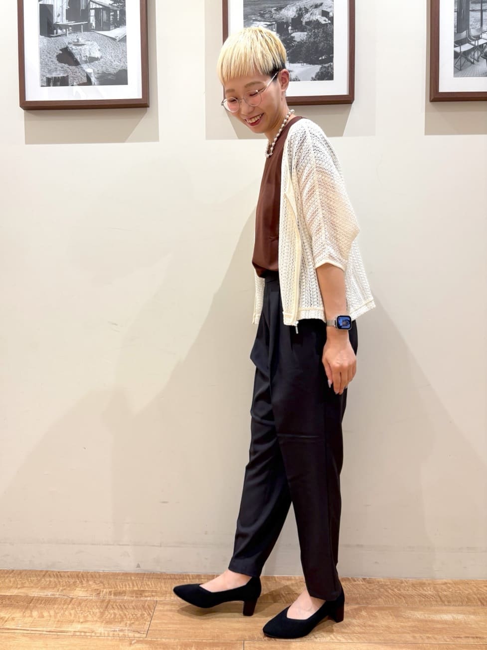 Ayumiさんの「SHOO･LA･RUE｜【S-LL/汗ジミ軽減/ひんやり/UV】インせず着られる フレンチスリーブTシャツ」を使ったコーディネート