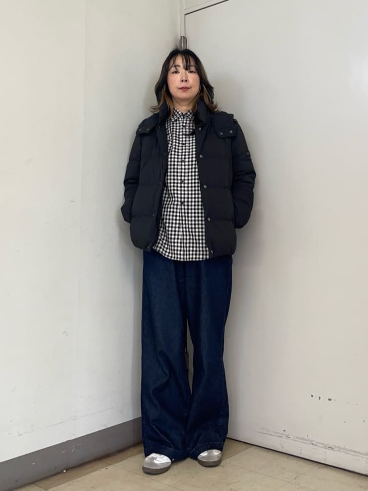iwさんの「TAKEO KIKUCHI｜【袖取り外し可】デタッチャブル ダウンブルゾン」を使ったコーディネート
