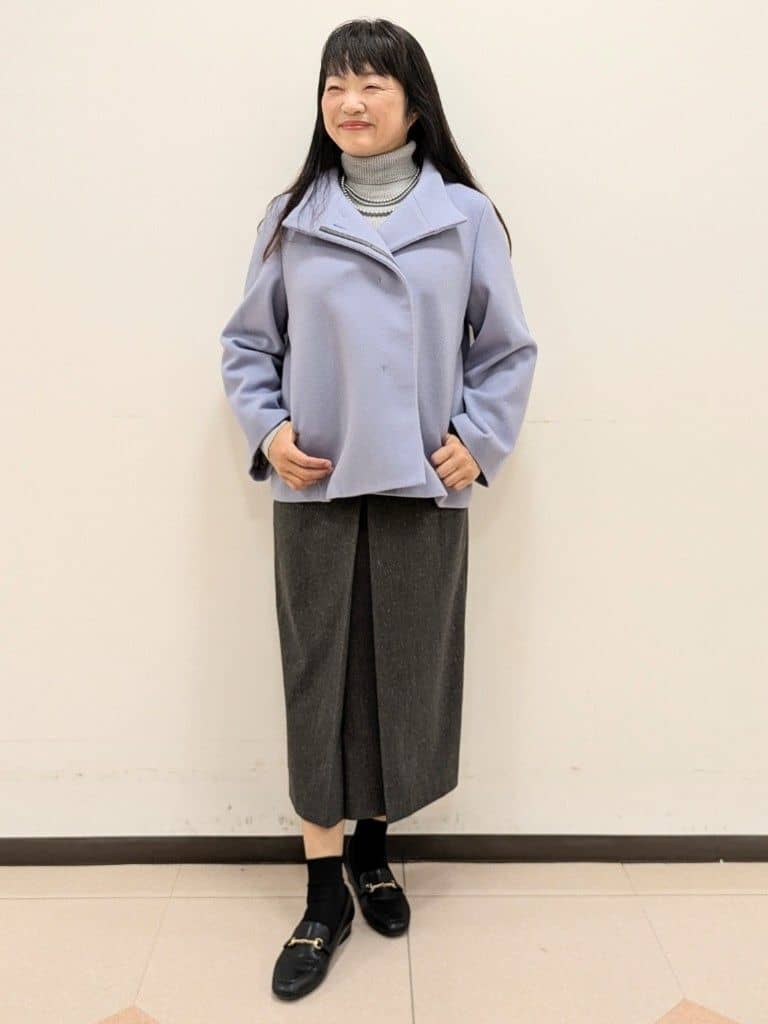 ともさんの「UNTITLED｜【着回しが効く／オンオフアウター】ウールショートコート」を使ったコーディネート
