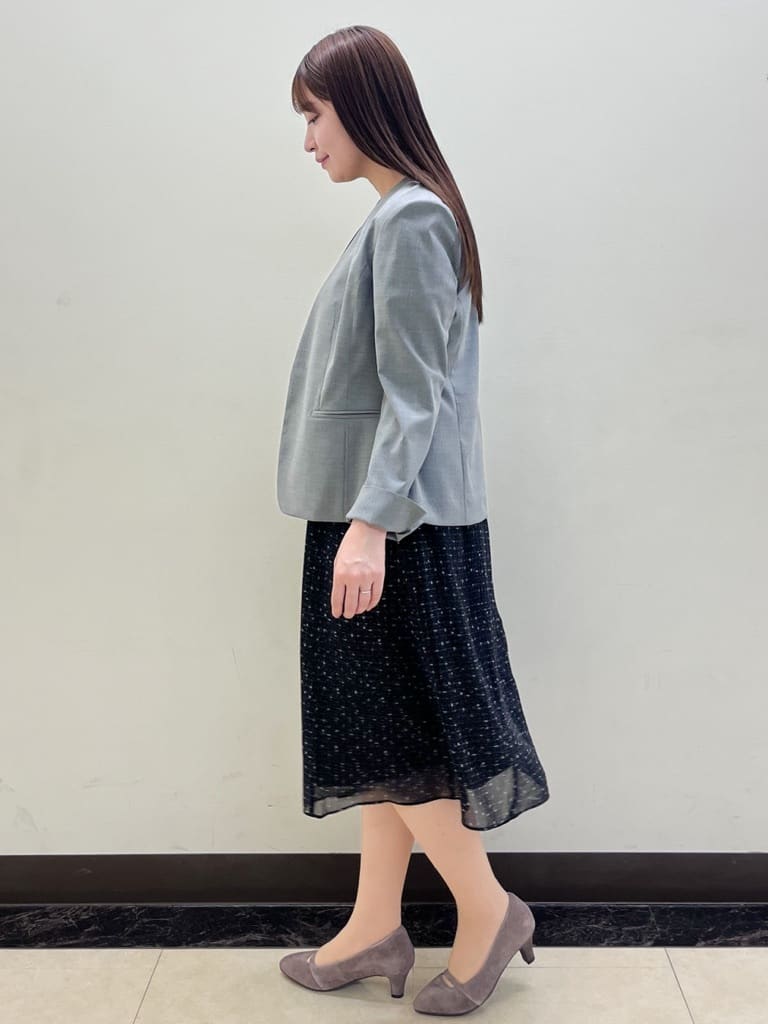 mikikoさんの「Reflect｜【洗える／セットアップ可】ノーカラージャケット」を使ったコーディネート