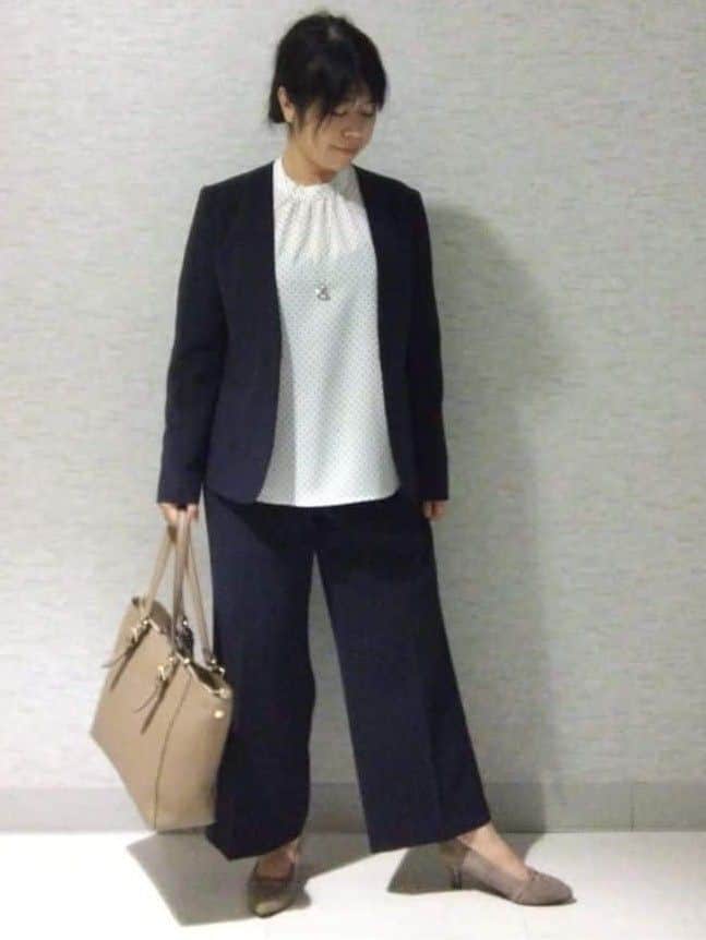 sakoさんの「Reflect｜【SS-4Lサイズ】ドットプリントブラウス」を使ったコーディネート