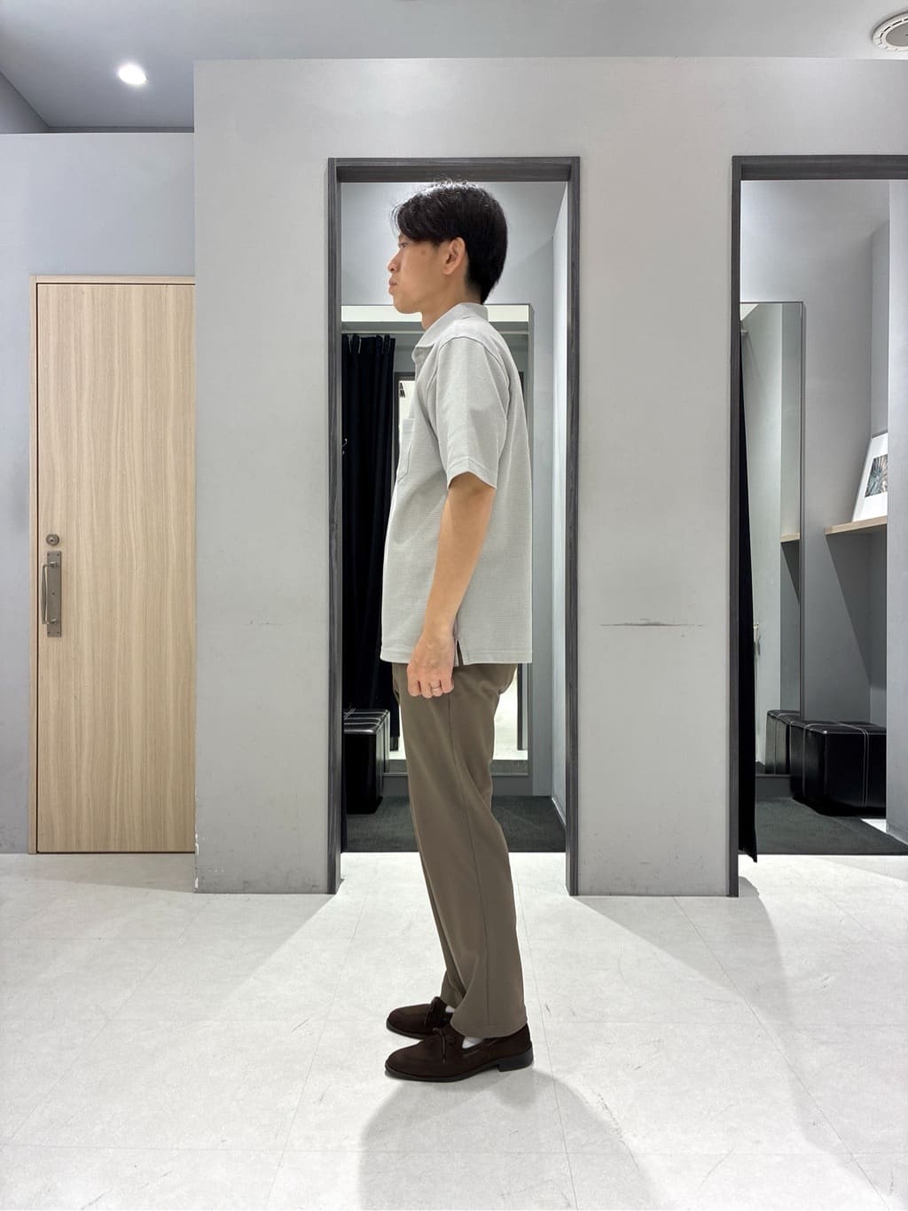 わいずみさんの「TAKEO KIKUCHI｜【抗菌防臭／9色5サイズ展開】ハニカムメランジ ポロシャツ」を使ったコーディネート
