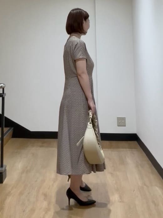 MIKIKOさんの「UNTITLED｜◆【きれいめ/洗える/夏ワンピ】ジオメトリック柄ワンピース」を使ったコーディネート