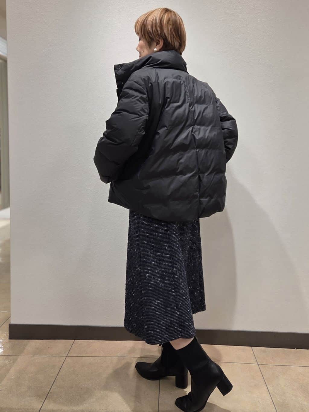 yoshiさんの「Reflect｜【広がりすぎない／美シルエット◎】ツイードフレアスカート」を使ったコーディネート