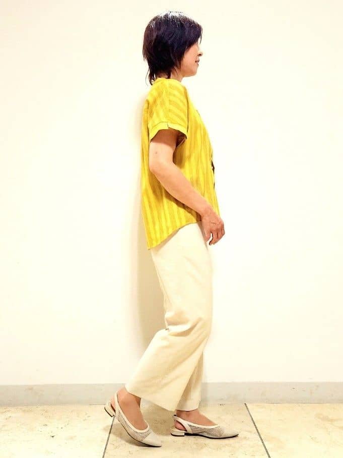 mayumayuさんの「Reflect｜【洗える】ドビーストライプブラウス」を使ったコーディネート