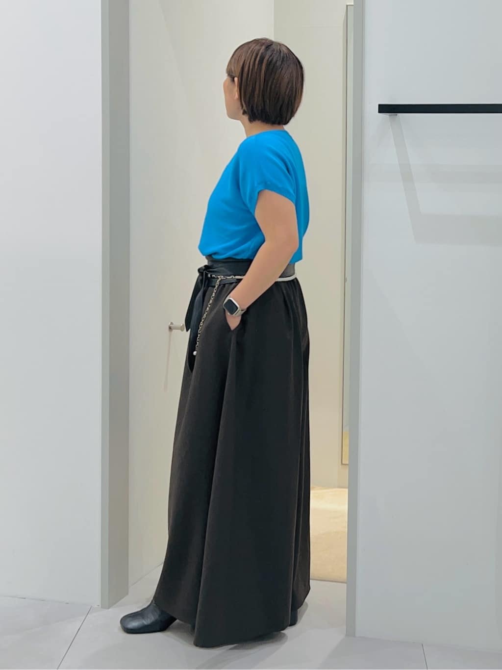 タナさんの「THE SHOP TK｜【6色展開】さらさらフレンチニット【毛玉になりにくい/洗濯機OK】」を使ったコーディネート