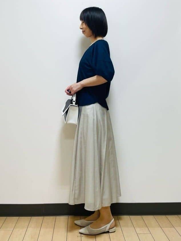 Riiさんの「Reflect｜【マシンウォッシュ可／セットアップ可】シアーボックスタックプリーツスカート」を使ったコーディネート
