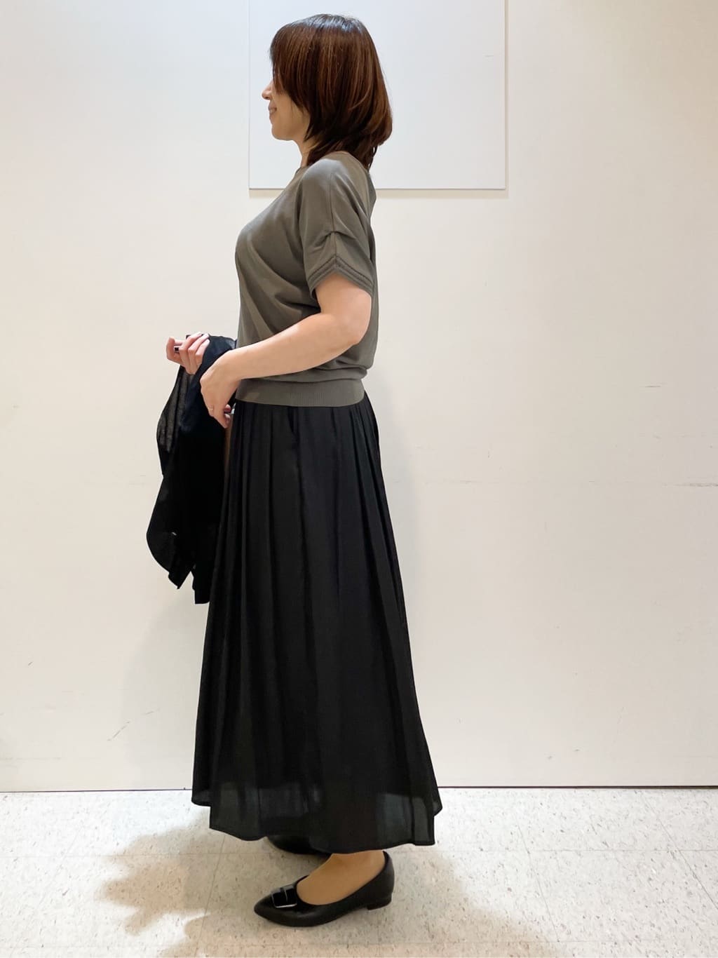 めいさんの「Reflect｜【ウエストゴム仕様／長く着られる◎】スカーチョパンツ」を使ったコーディネート
