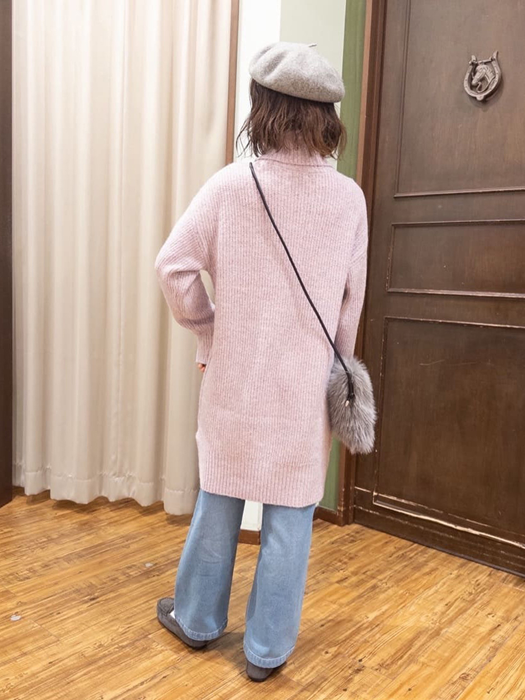 yukaさんの「SHOO･LA･RUE｜【あったか/SS-LL】裏微起毛 ストレートデニムパンツ」を使ったコーディネート